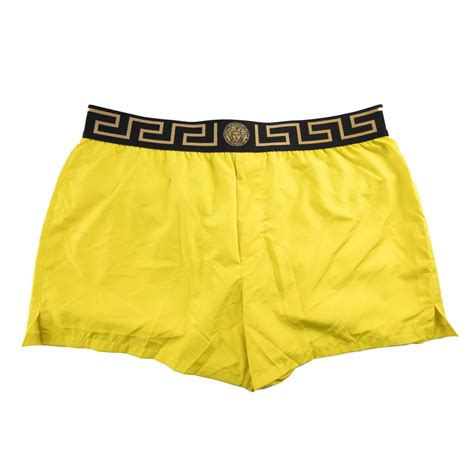 versace logo swim shorts|versace swim shorts yellow.